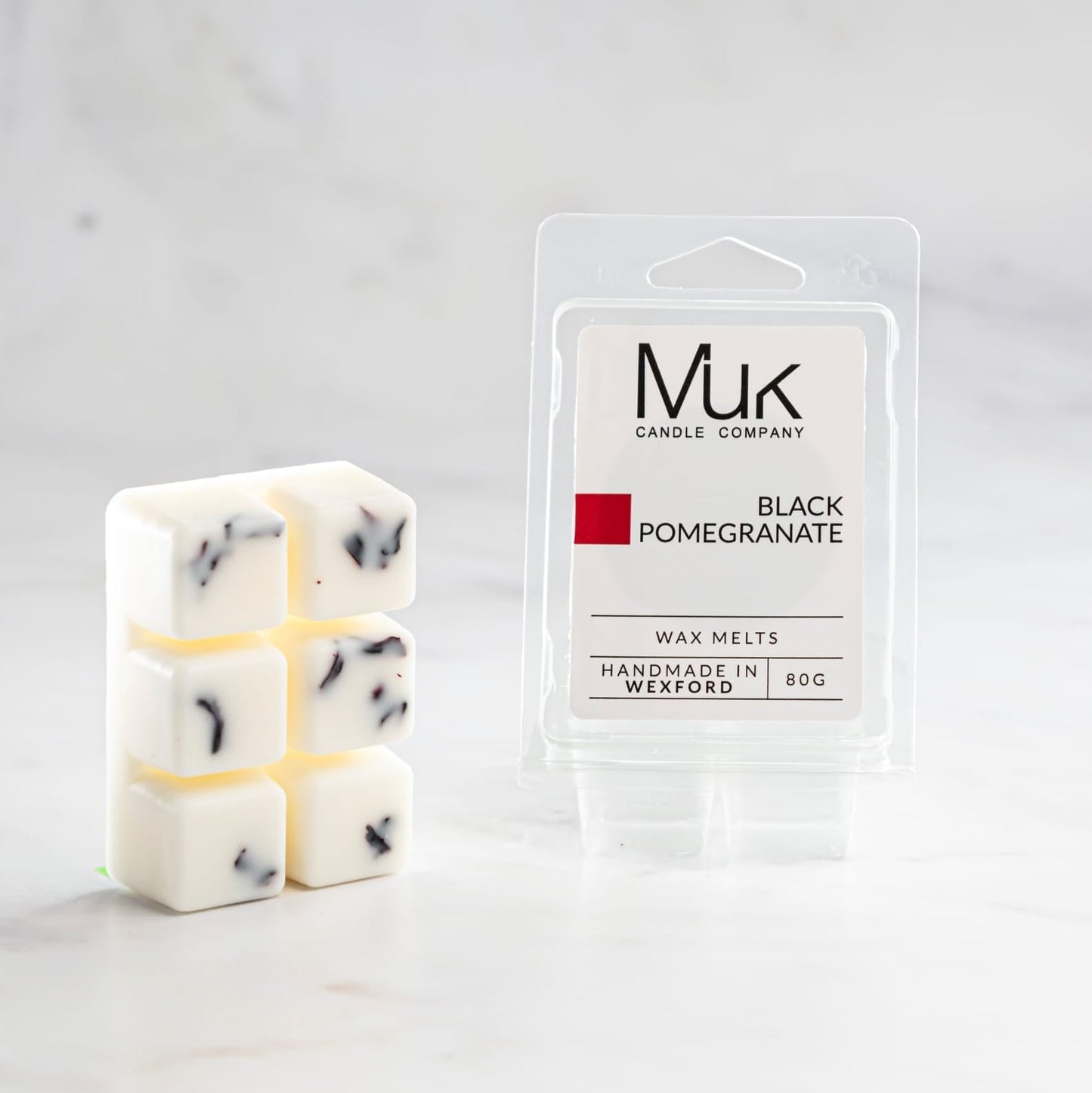 Elevate your ambiance with our black pomegranate melts, Immerse yourself in the luxurious scent of ripe pomegranate, Complemented with hints of spices, peppers, and woody undertones, This long lasting fragrance effortlessly adds a touch of sophistication to any space, perfect for cosy nights in or elegant gatherings &nbsp;transforms your room into a haven of sophistication with the captivating fragrance of black pomegranate. Handmade in Wexford Ireland