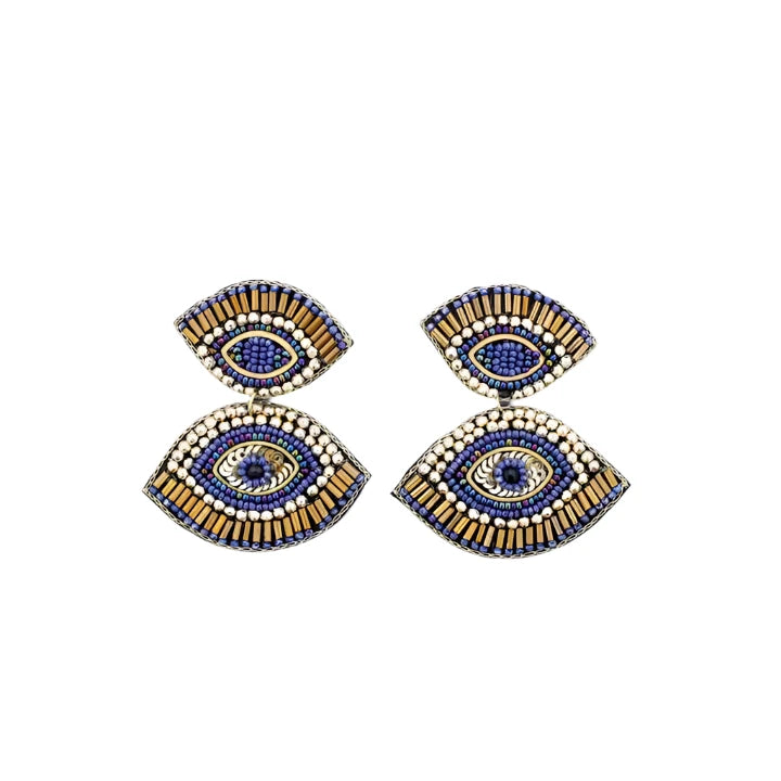 Turkish Eye Double Sequin Earrings