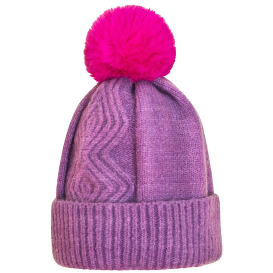 bobble hat in grape colour by powder