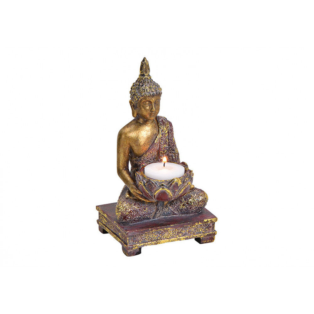 Candleholder Buddha With Tealight on square base