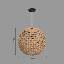 Hyacinth hanging lamp natural sand beige