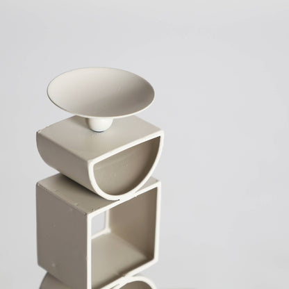 Off-white iron candle holder small - Greyle