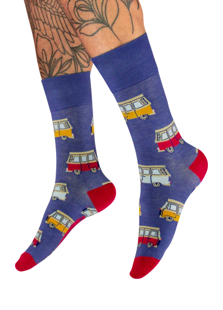 Vintage Van Men's Socks - Denim