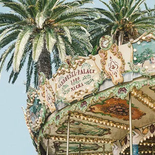 nostalgic photo of carrousel in Nice france