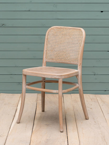 Dining chair in beech, rattan, cane - Paula (available to order)