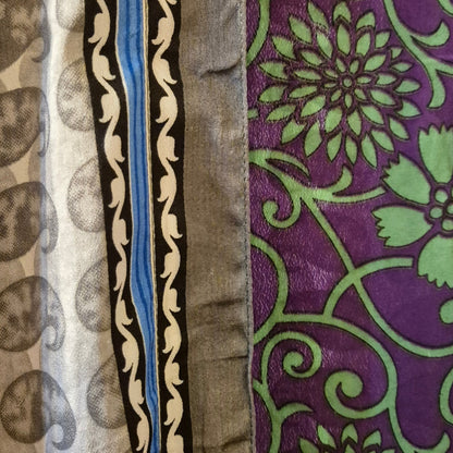 Reversible silk kimono. Each one is completely unique made from up-cycled silk saris
