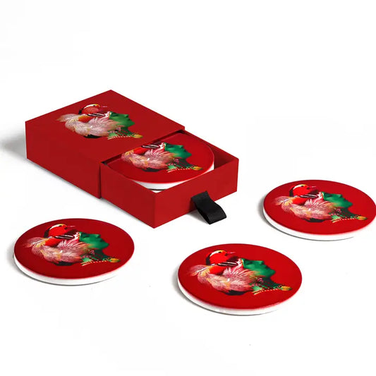 Canarbella Set of 4 Ceramic Coasters