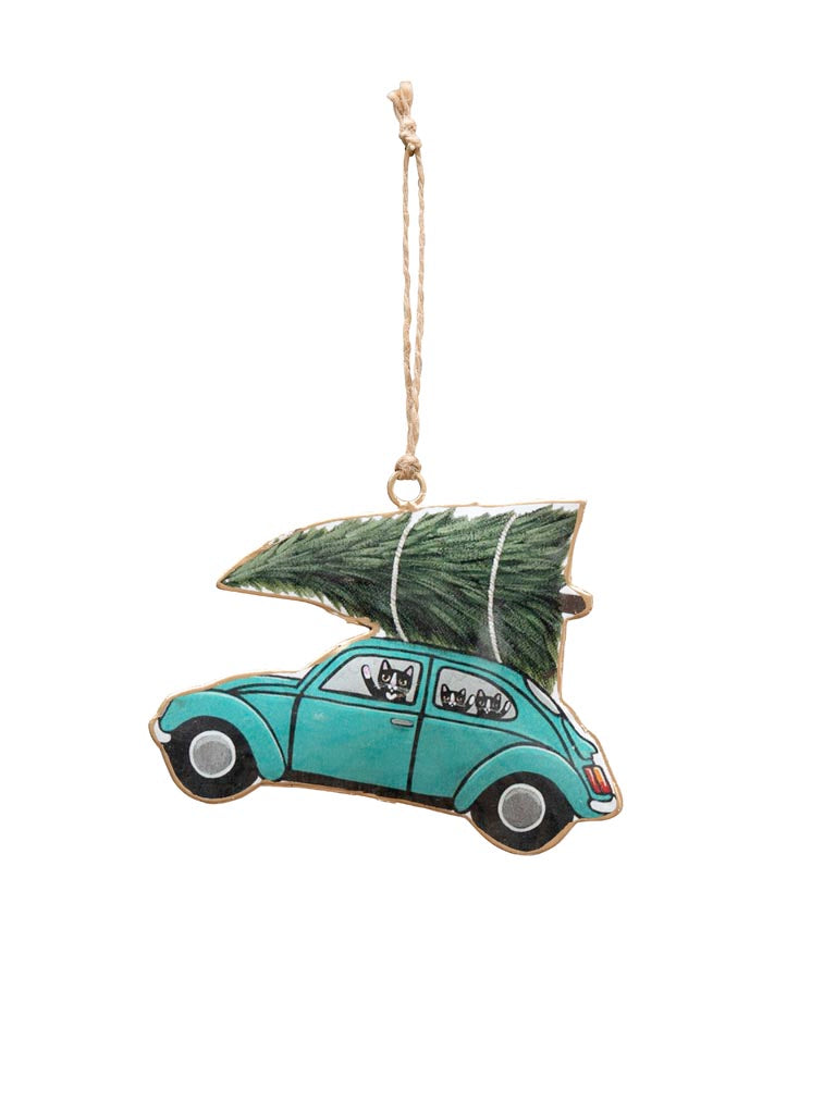 Hanging car with tree