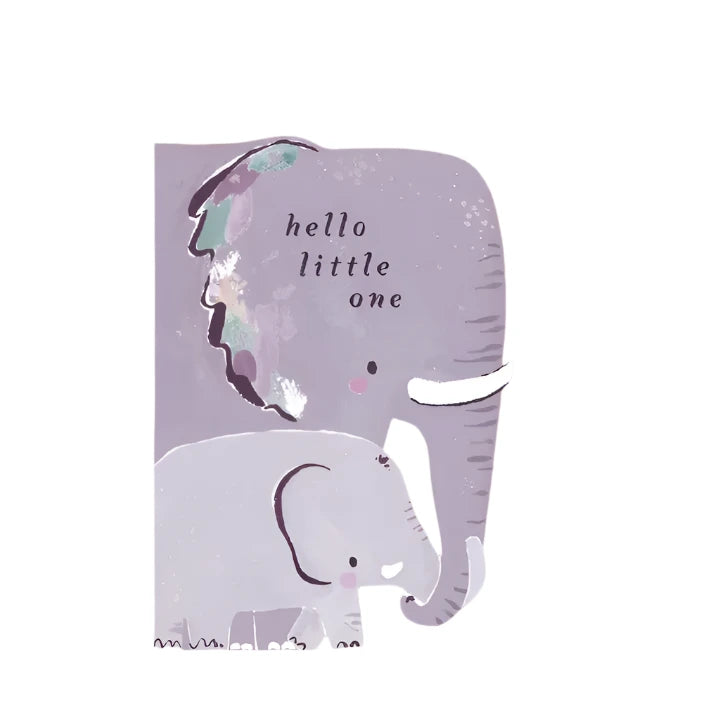 new baby card elephant mother and baby