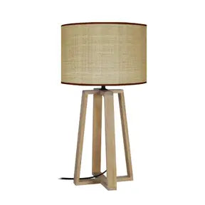 Introduce Manon, the Natural Wood and Cream Column Bedside Lamp. With its calming colors and use of natural materials, this lamp provides the ideal ambiance for your bedroom. Its simple yet elegant design brings a sense of tranquility to your space, making it the perfect addition to your bedside.