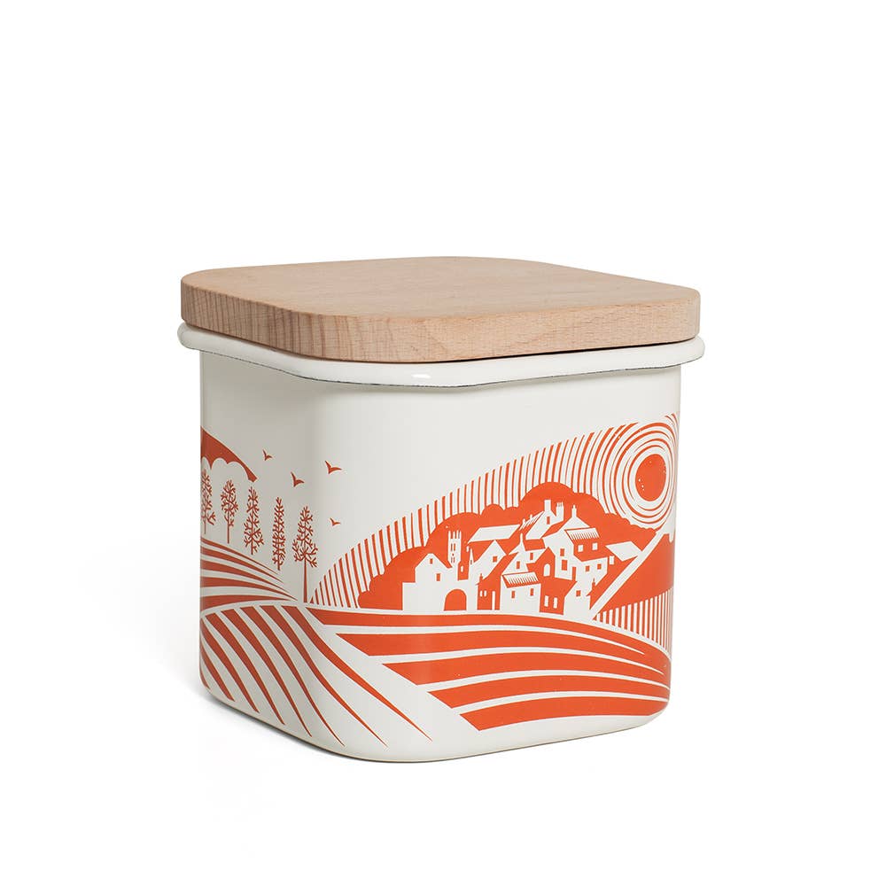 Mini Moderns Moordale Enamel Storage Jar Orange | Retro Jar