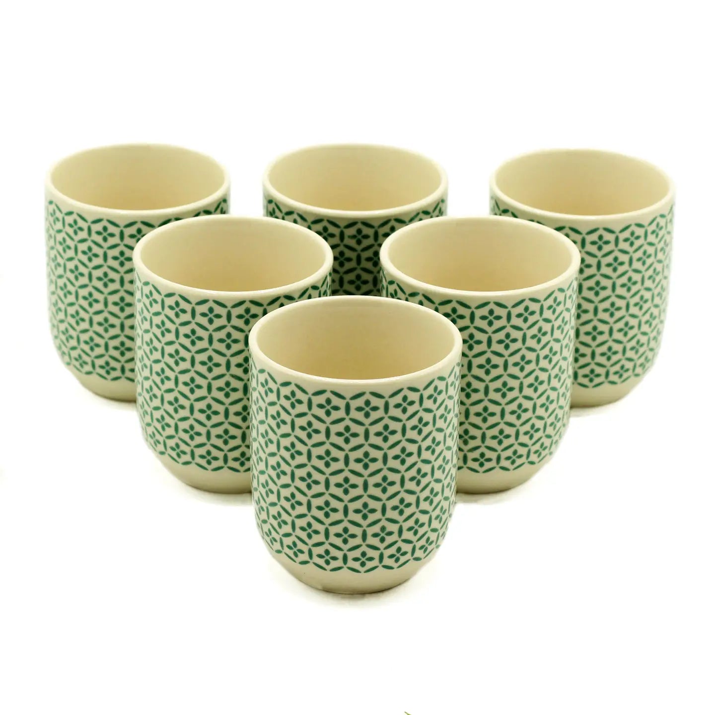 Tea Cups - Green Mosaic