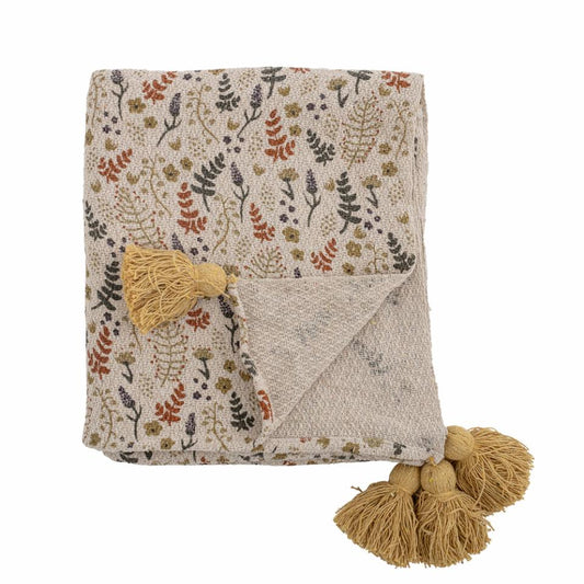Filipa Throw, Yellow, Recycled Cotton