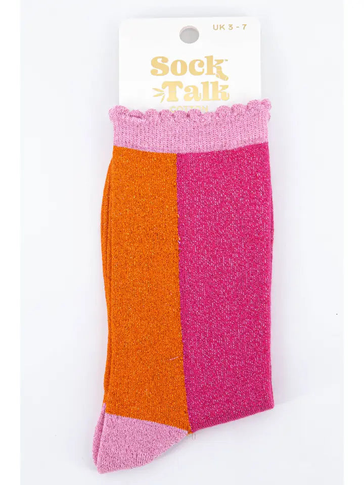 Women's cotton glitter socks