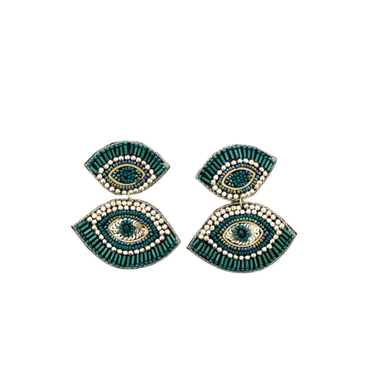 Turkish Eye Double Sequin Earrings