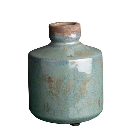 grey blue ceramic vase