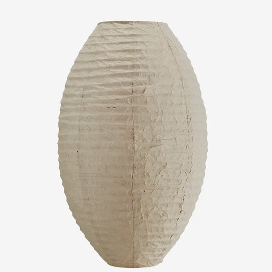 Brighten up your home with dreamy lighting.
Our decorative paper lamp shades are the perfect way to add a magical ambiance and warmth to your home.The lamp shades are made of natural grown plant fibers and are handcrafted by women in co-operatives in the Himalayan mountains of Nepal.

Colour: Beige
Material: Handmade paper, iron