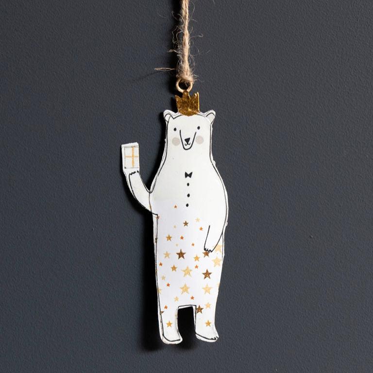 christmas decoration of white bear