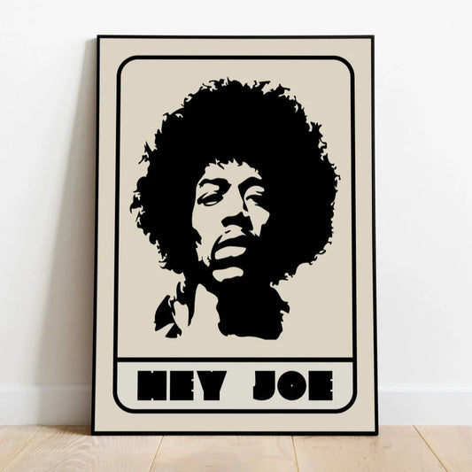 Art Print Jimi Hendrix  60s Rock Music Song Lyrics Poster - unframed