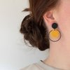 Earrings - Hex - Caramel Texture- CULU