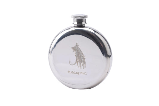 hip flask fishing theme