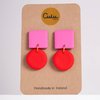 Earrings - Hiro - Pink/Red- CULU