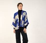 Kimono Jacket Stork Royal Blue - One Hundred Stars