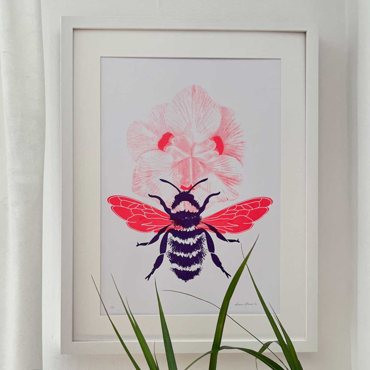 Framed print "Bee Bright"  44cm x 55cm - Alcorn Designs