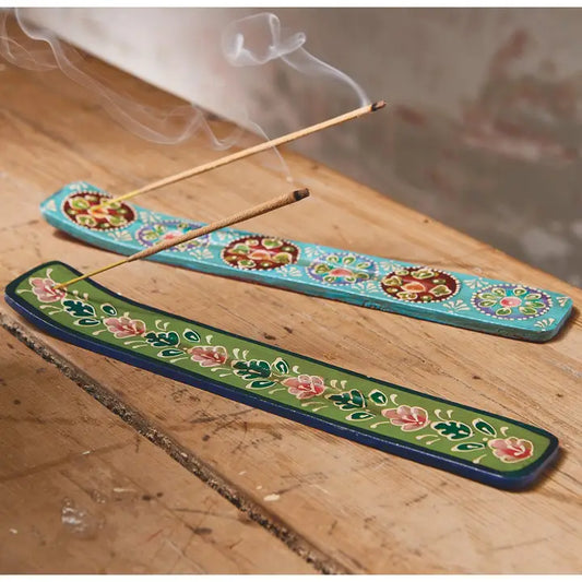 Wooden Painted Incense Holder