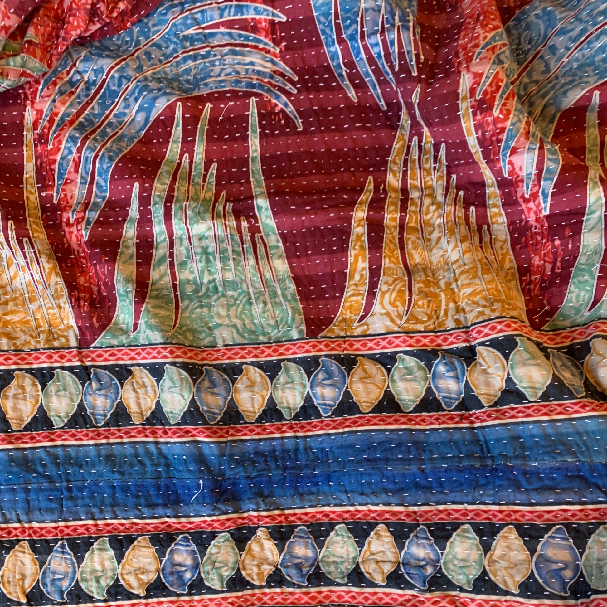 sustainable throw upcycled fabric