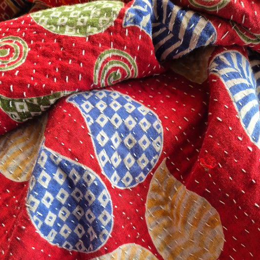 colourful throw indian upcycled fabric