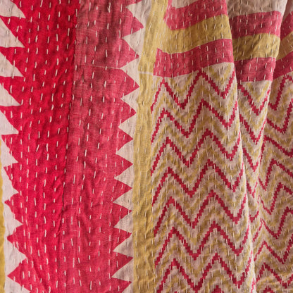 upcycled sustainable throw in multicoloured indian vintage fabric