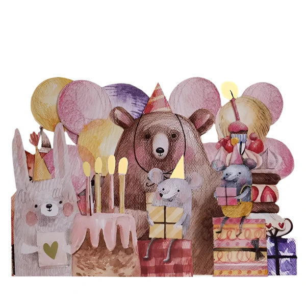 kids card featuring animals