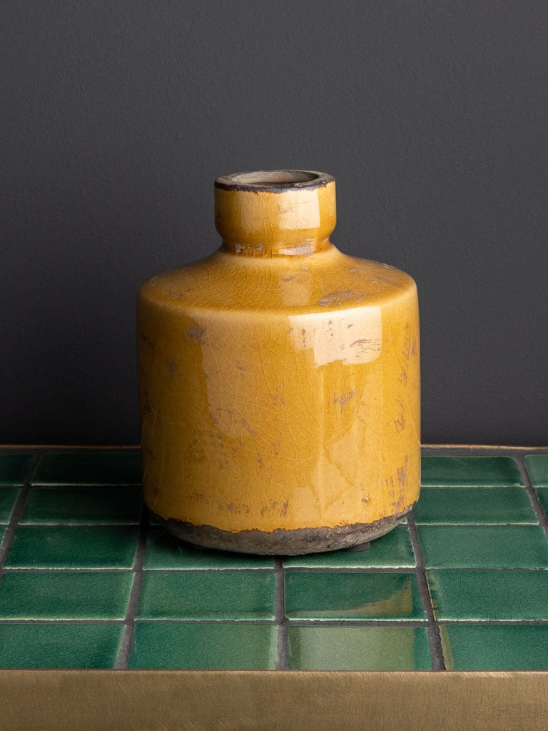 Bottle vase Mustard