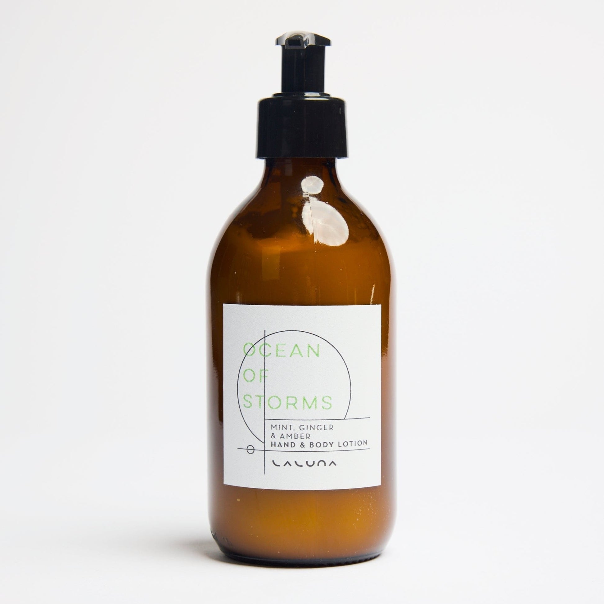 Hand and body lotion with notes of Mint ginger and amber