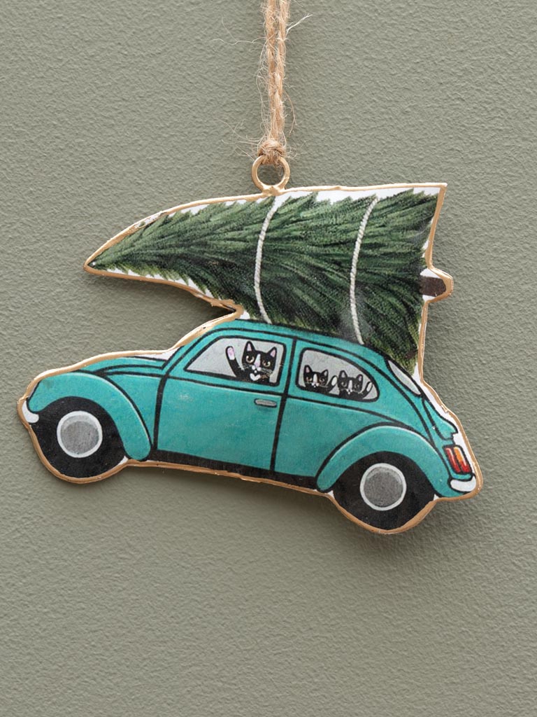 Hanging car with tree