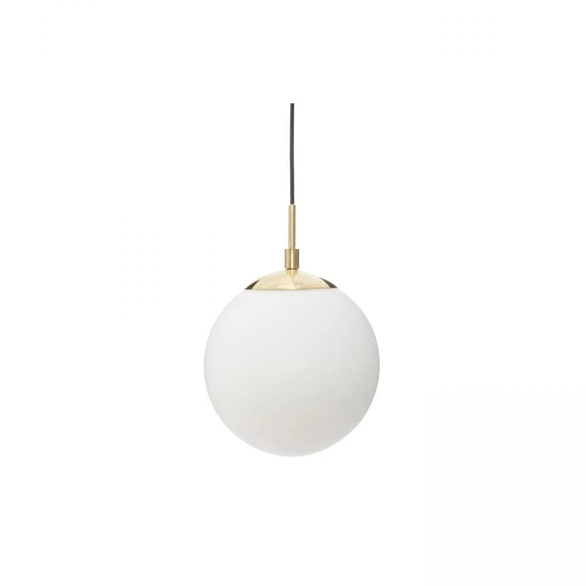 pendant globe in white