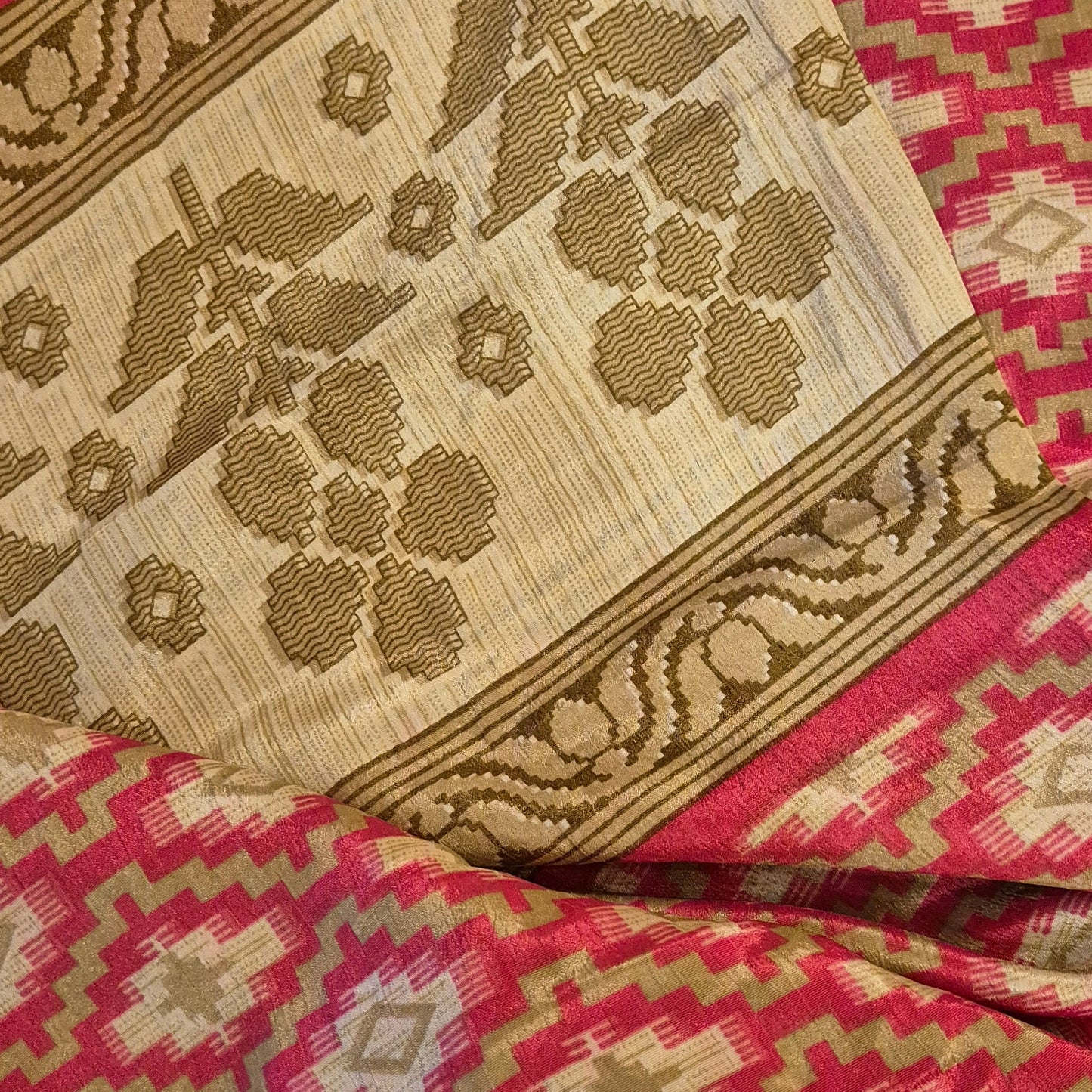 Reversible, long, silk kimono. Each one completely unique and made from sustainable vintage silk saris