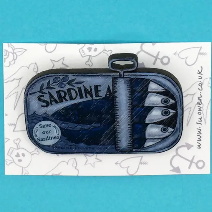 Sardines in A Tin Pin Brooch / Nautical Pin Badge