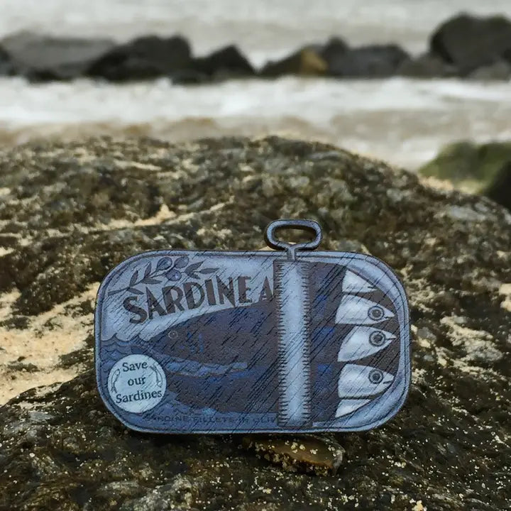 Sardines in A Tin Pin Brooch / Nautical Pin Badge