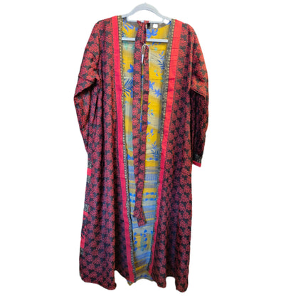 reversible silk kimono multi coloured