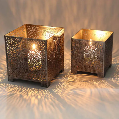 Oriental Lantern Fez Candle Holders - Large