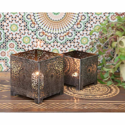 Oriental Lantern Fez Candle Holders - Large