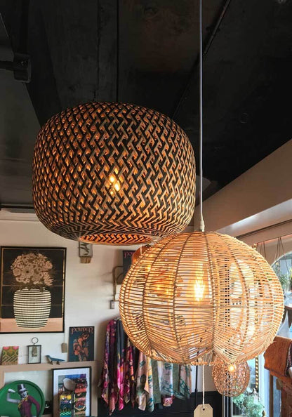 Sinai Black Natural Pendant Light