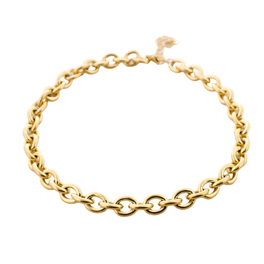 steel metal small link necklace