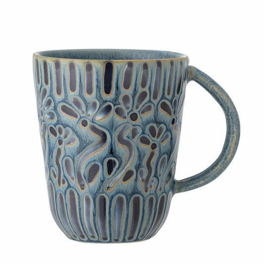 stoneware mug blue samsin