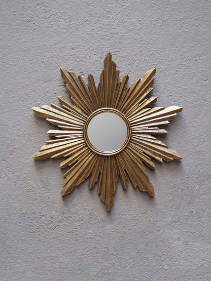 Gold patina resin mirror