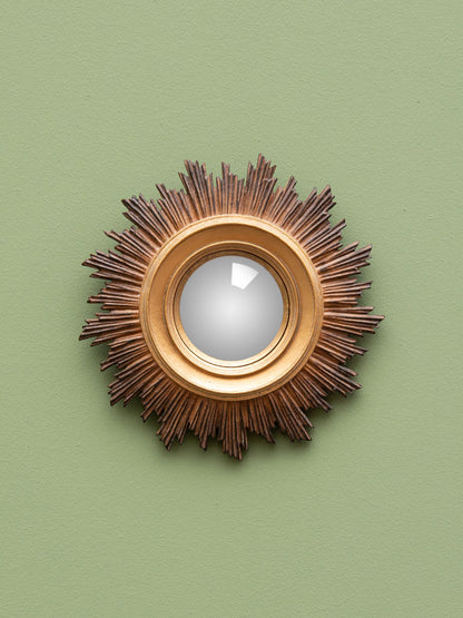 Small ex voto sun gold convex mirror