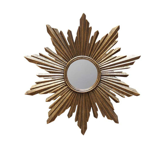 Gold patina resin mirror