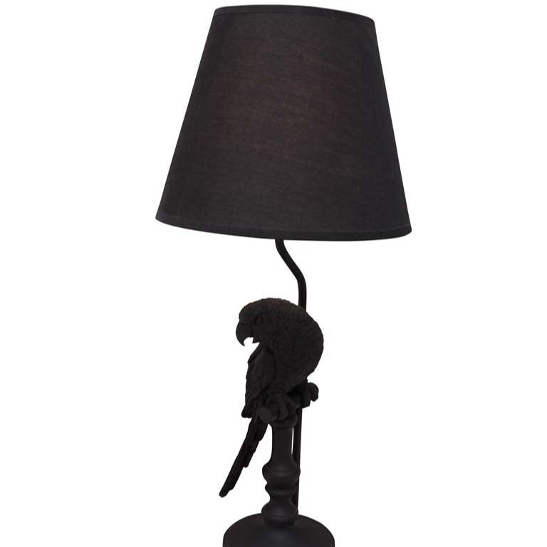 table lamp black parrot